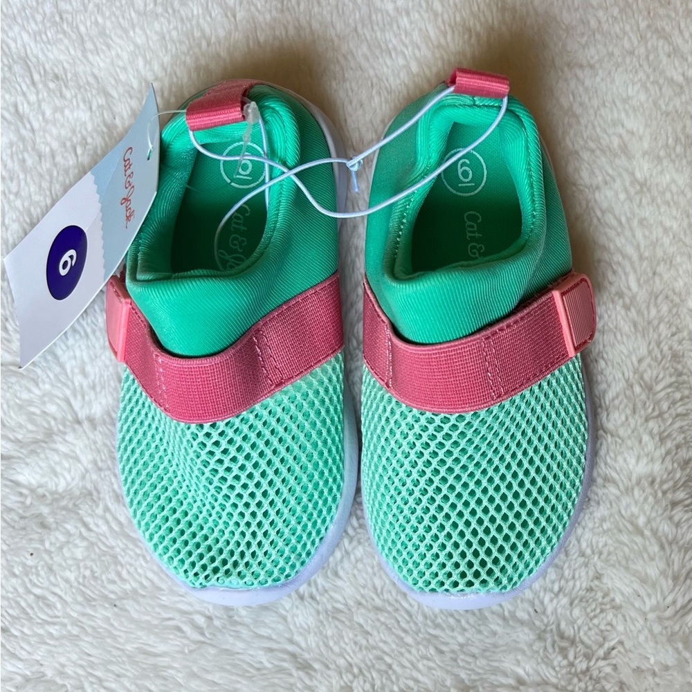 Cat & Jack Kids Aqua and Pink Mesh Shoes